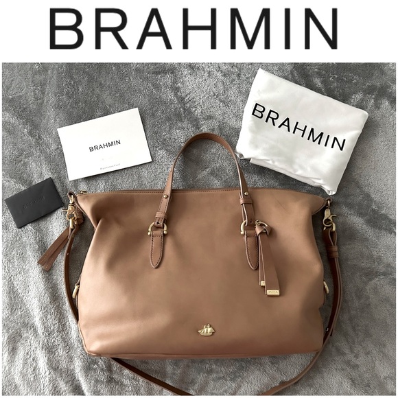 Brahmin Handbags - Brahmin Delaney Ginger Charleston Smooth Leather Satchel Bag